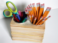 the 3 Rs blog Book Pages Pencil Holder